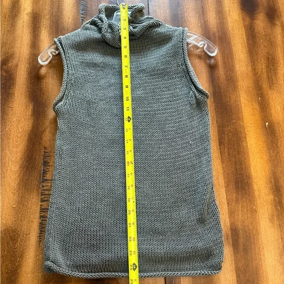 Jigsaw Sleeveless Olive Green Small cowl Neck Sweater - Picture 7 of 8